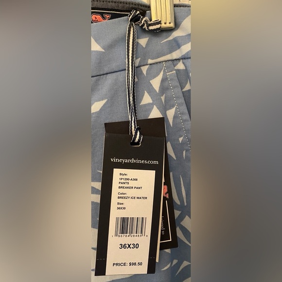 Vinyard Vines Tropical Blue Breaker Pants Men's Sz 36x30 NWT - Picture 6 of 14